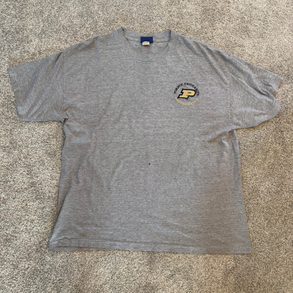 Purdue University Boilermakers Vintage T Shirt Heather Gray Team Edition Apparel
